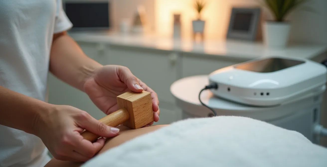 Tratamiento combinado de maderoterapia y tecnología estética
