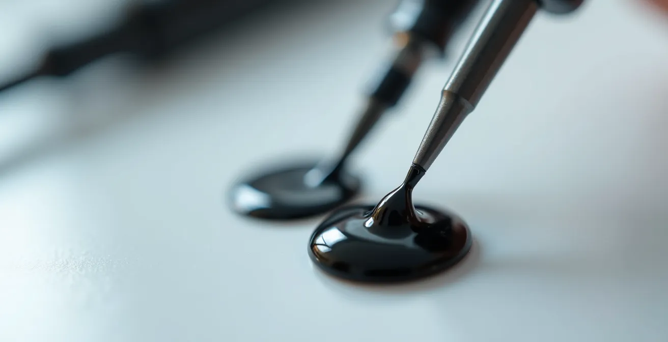 Test de verificación de potencia de lámpara LED para uñas con gota de esmalte negro