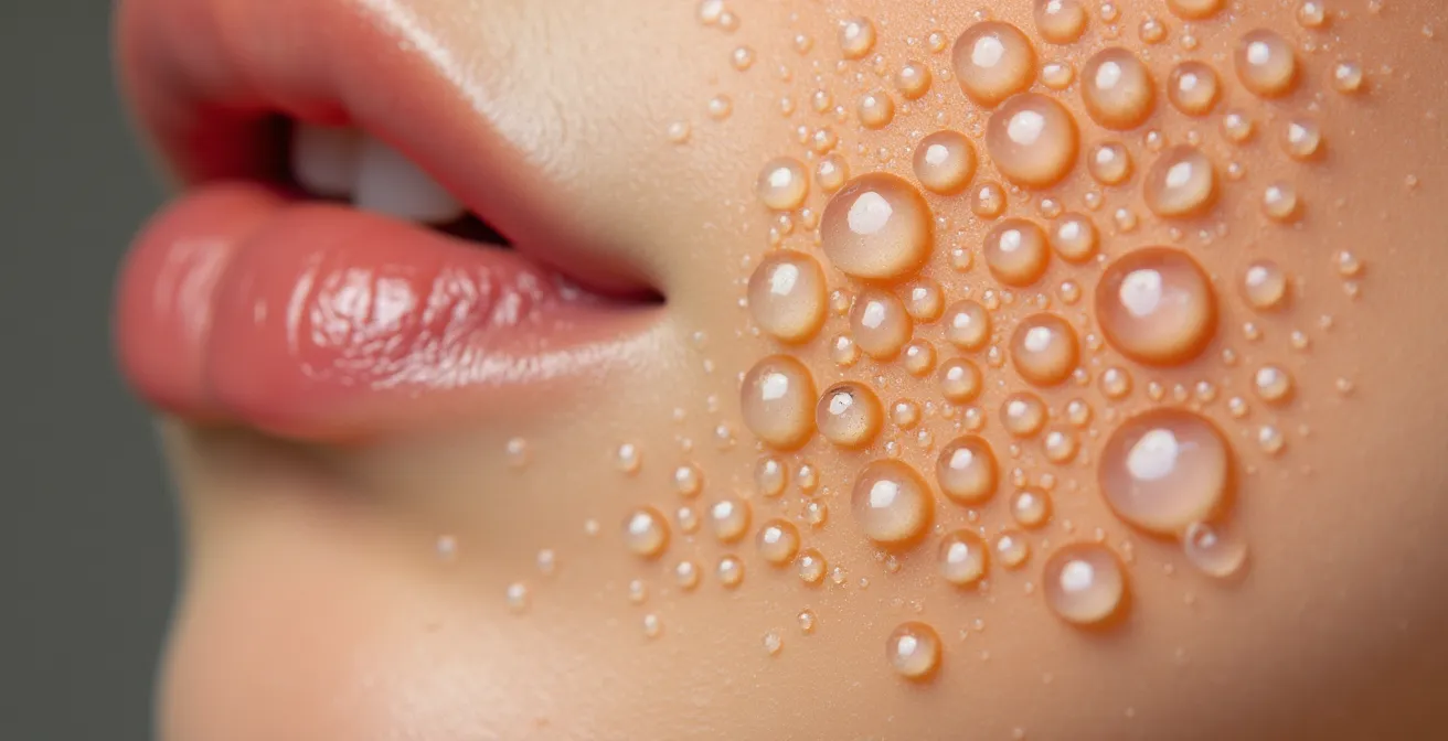 Comparación microscópica de poros antes y después del tratamiento minimizador